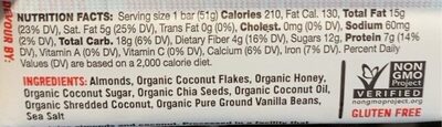 Taos Bakes - Nutrition facts
