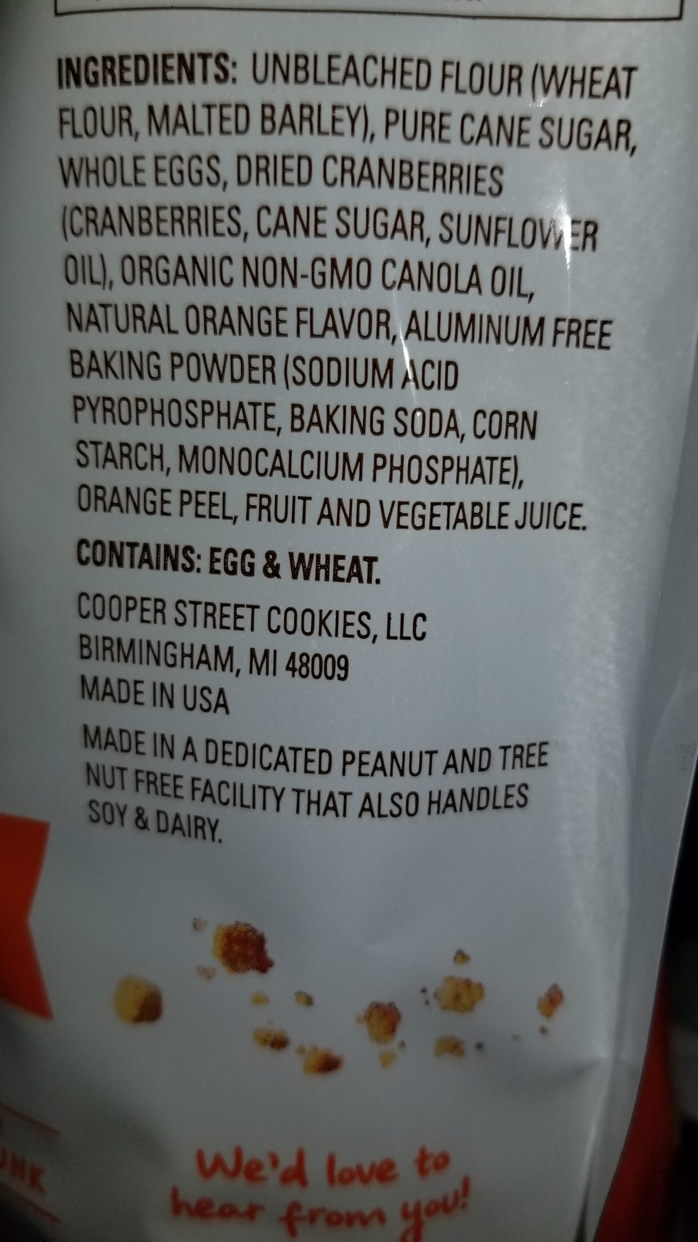Orange Cranberry Twice Baked Cookies - Ingrediënten - en
