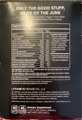 Fit aid recover drink - Nutrition facts