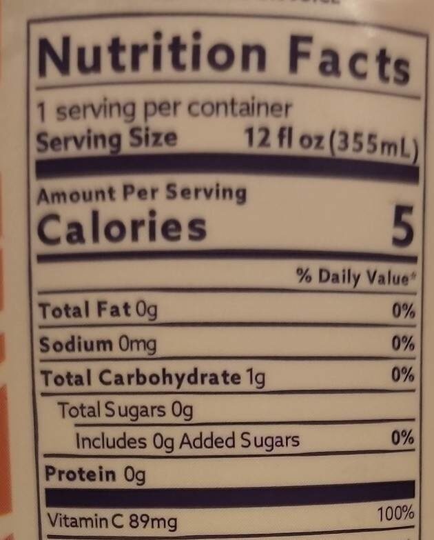 Swoon iced tea peach - Nutrition facts