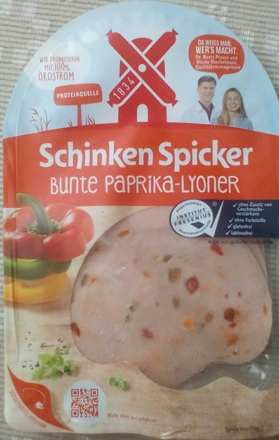 Schinken Spicker Bunte Paprika-Lyoner - Product - de