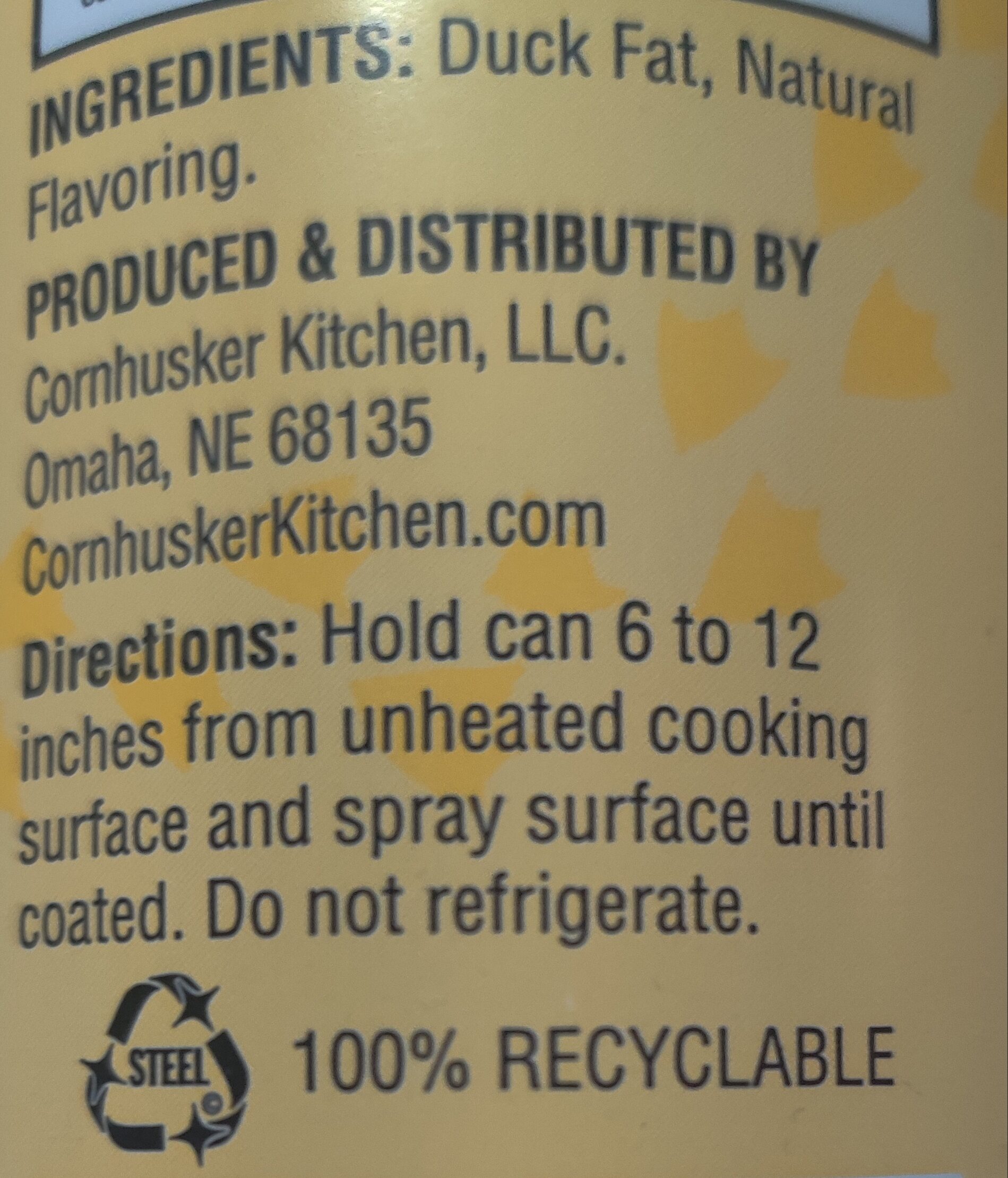 Gourmet duck fat - Recycling instructions and/or packaging information