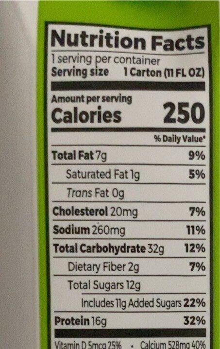 Creamy Chocolate Fudge All-In-One Nutritional Shake - Nutrition facts