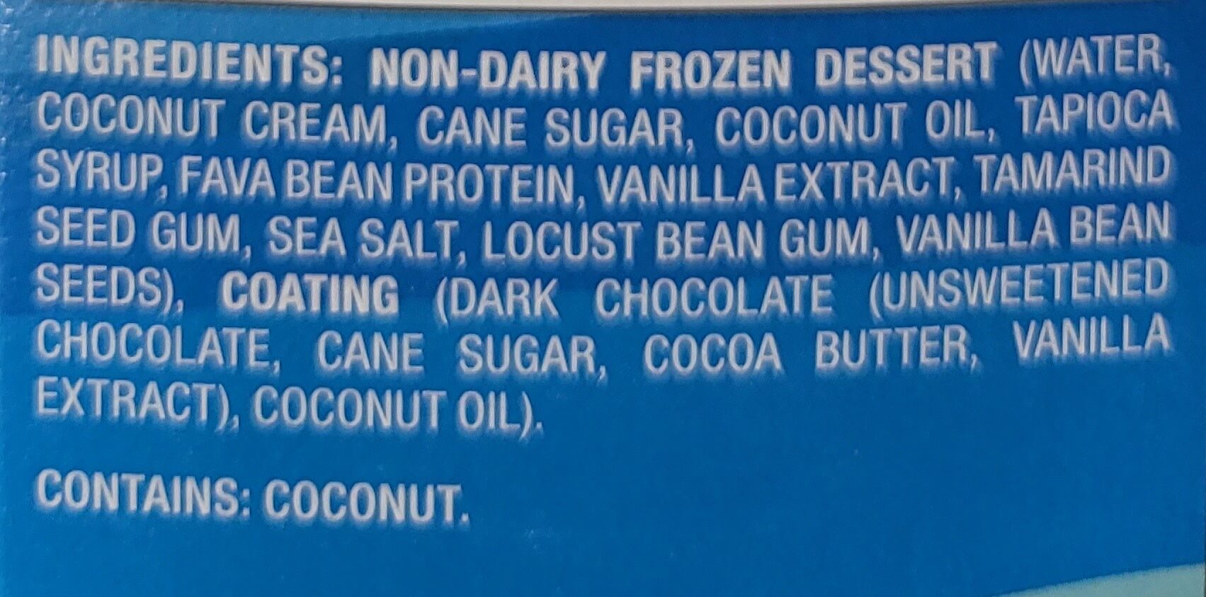 Classic Vanilla Bean - Ingredients