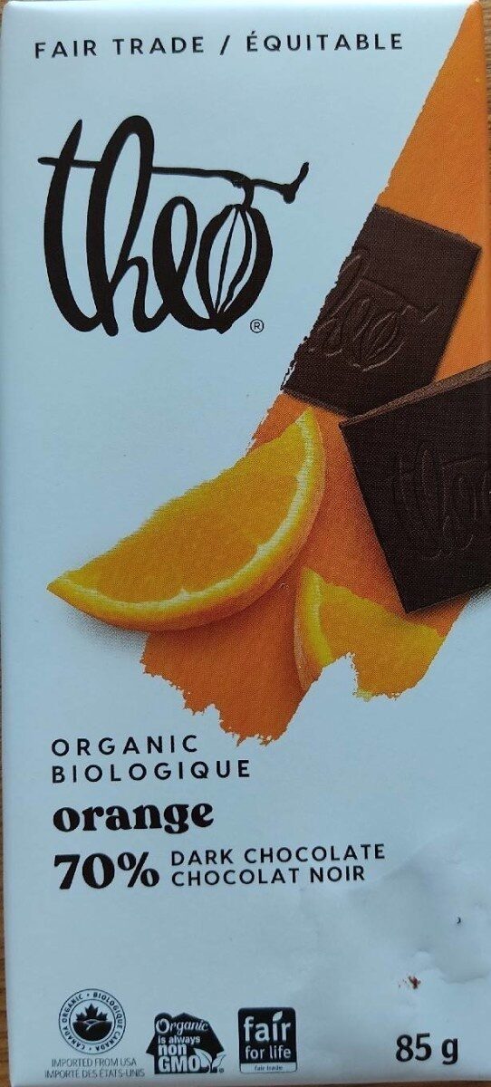 Chocolat noir à l'orange - Produit