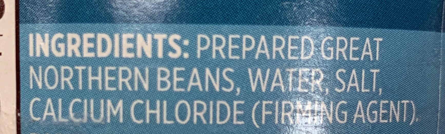 Great Northern Beans (low sodium) - Ingredients