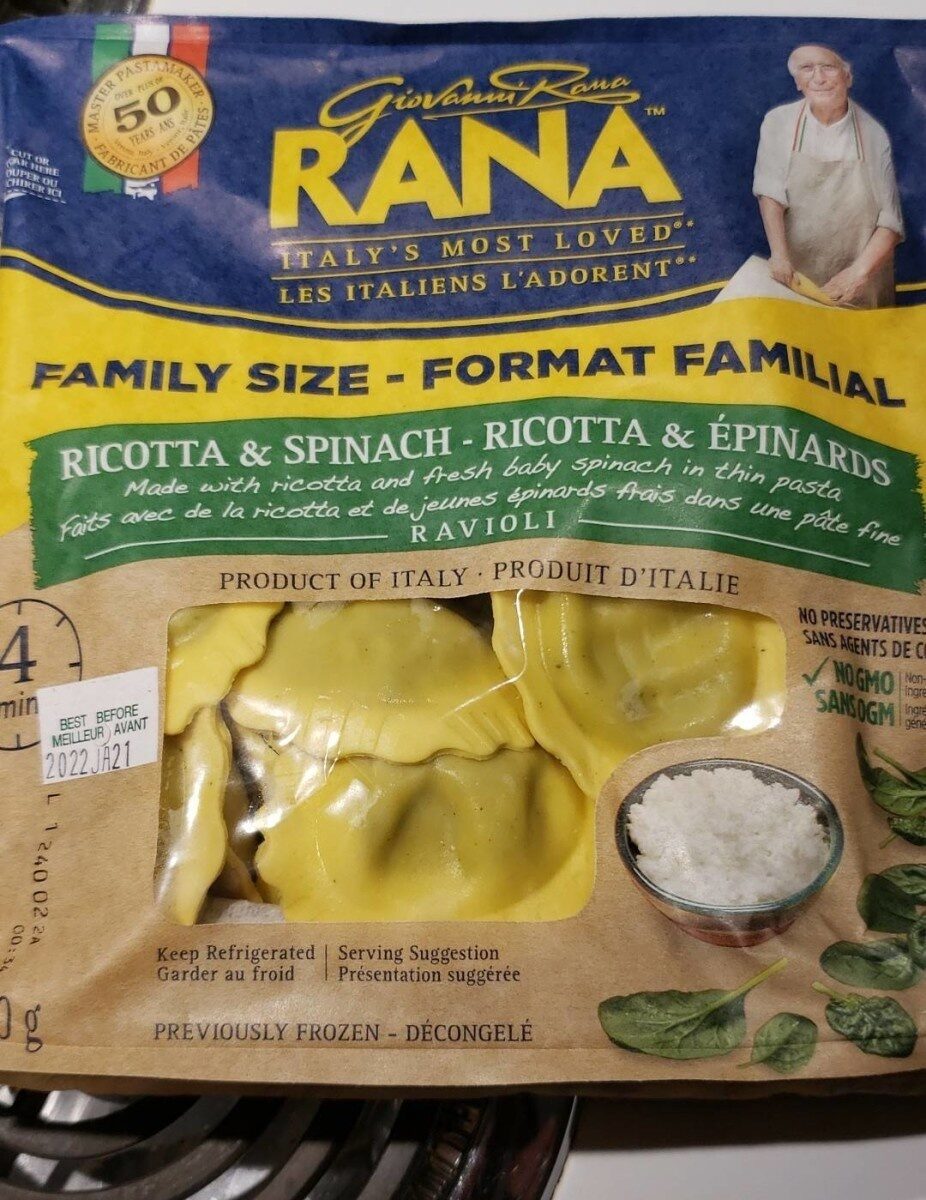 Ravioli ricotta et épinard - Product - fr