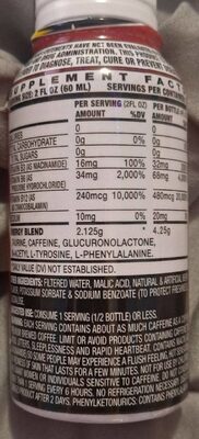 Energy Shot - Nutrition facts