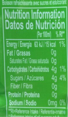 Aloe Vera Drink - Tableau nutritionnel