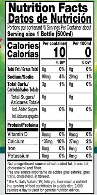 Aloe Sugar Free - Nutrition facts