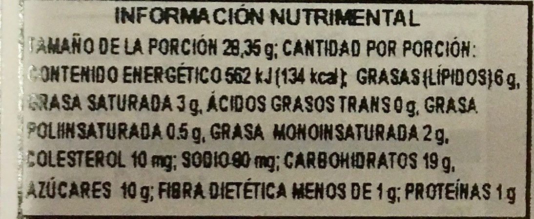 Mrs. fields, soft baked originals cookies - Nutrition facts