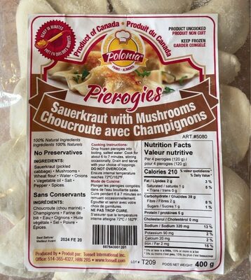 Pierogies (Choucroute avec Champignons) - Product - fr