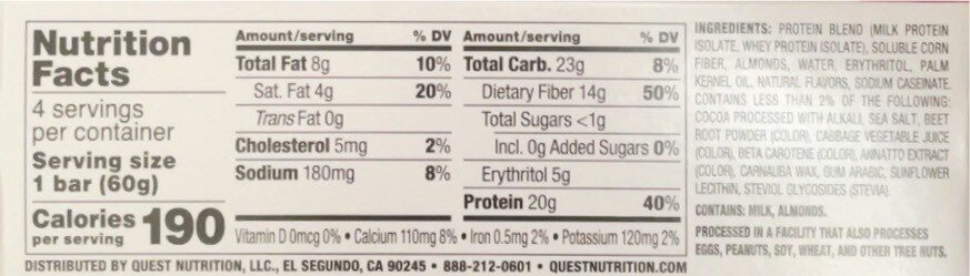 Chocolate Sprinkled Donut - Nutrition facts