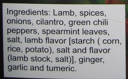 Lamb seekh kebab - Ingrédients - en