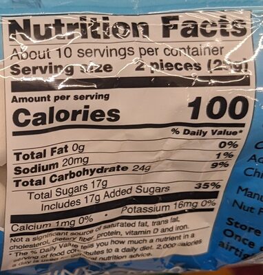 Vanilla Marshmallows - Nutrition facts