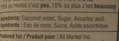 Coconut Water - The Original - Ingrédients