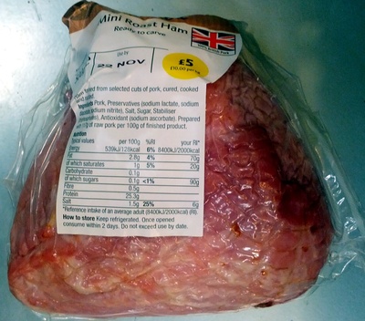 Calories in Morrisons Mini Roast Ham
