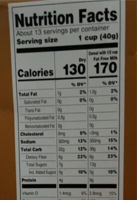 Branflakes - Nutrition facts