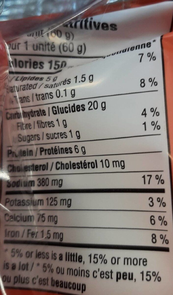 Taquitos Pizza - Nutrition facts - fr