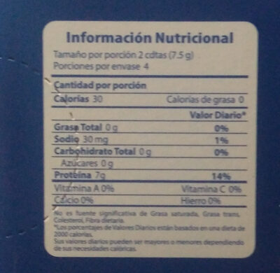 kedeli gelatina - Nutrition facts - es