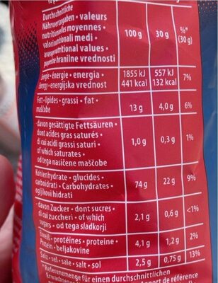 Chio jumpys - Nutrition facts - fr