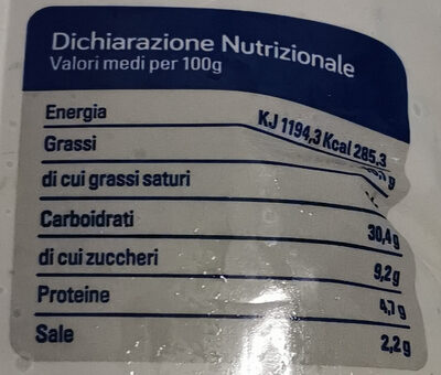 Frittele di Mare - Nutrition facts - it