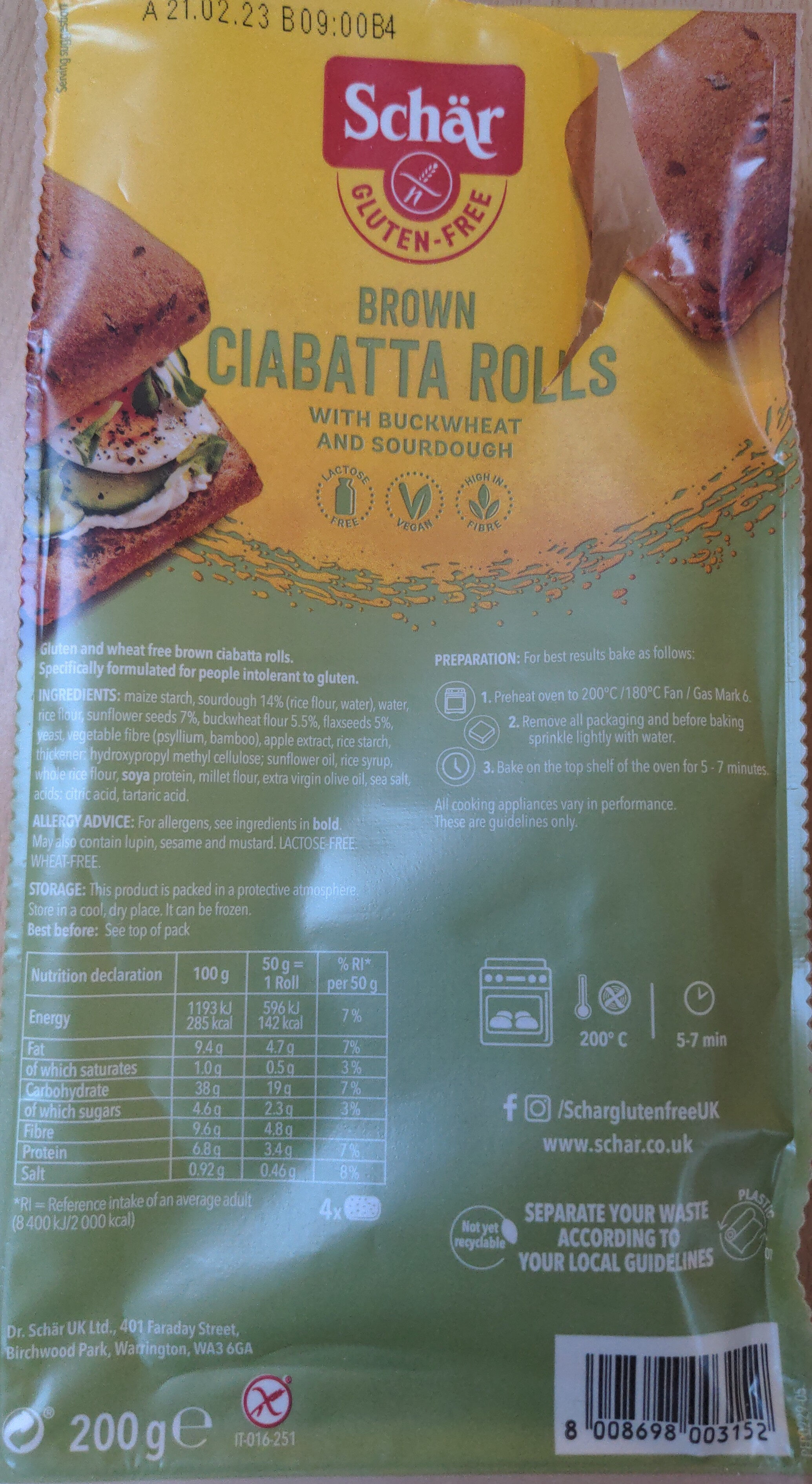 Brown Ciabatta Rolls with Buckwheat and Sourdough - Prodotto - en