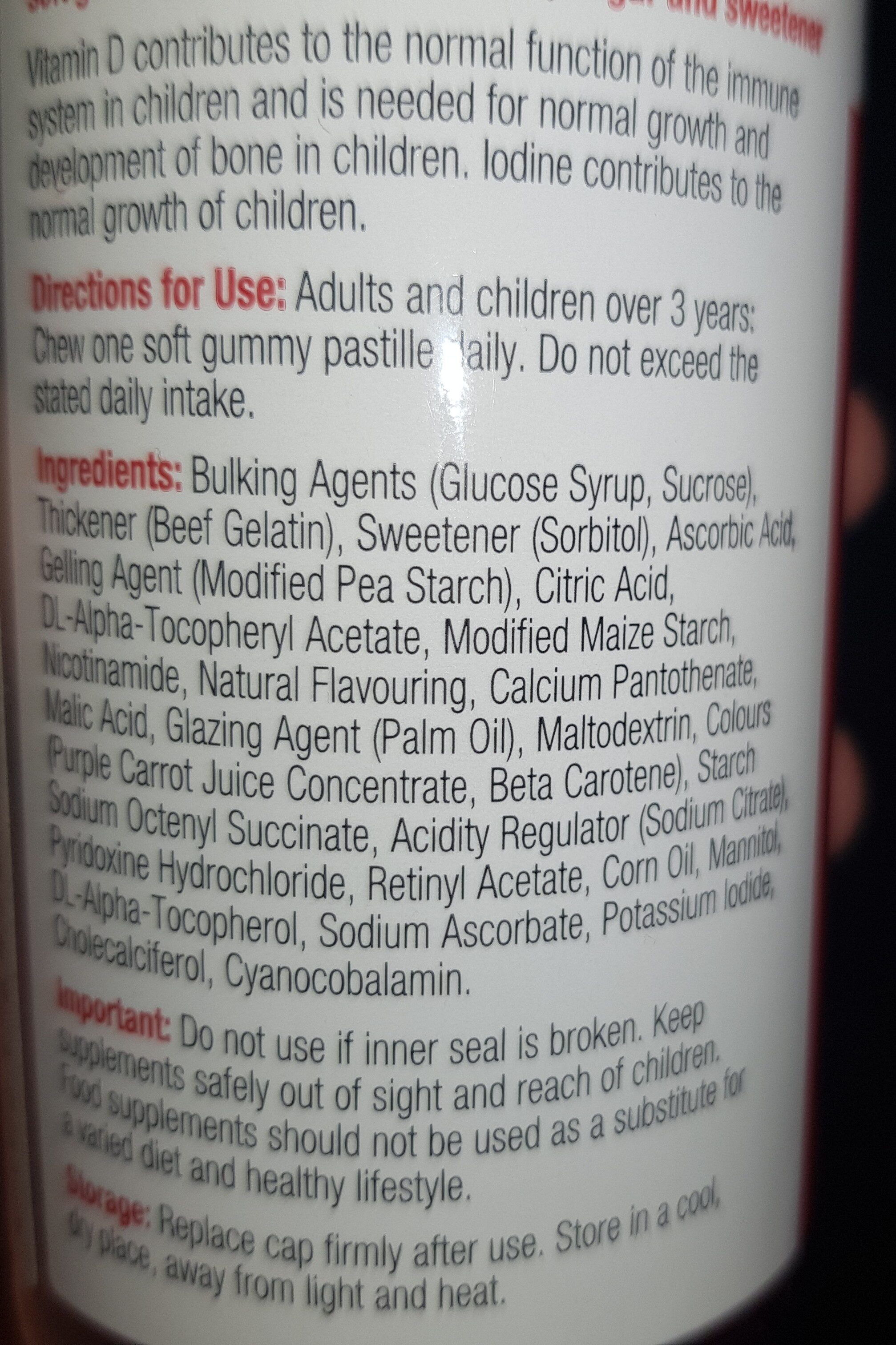 kids multivitamin gummies - Ingredients