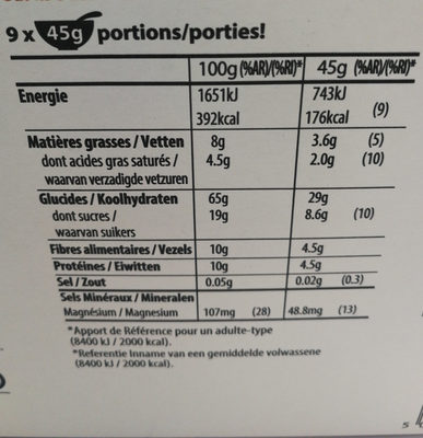 w. k. Kellogg bio petits coussins au chocolat - Voedingswaarden - fr