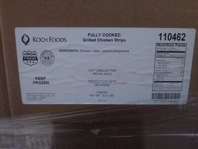Calories in Koch Foods Fully Cooked Grilled Chicken Strips
