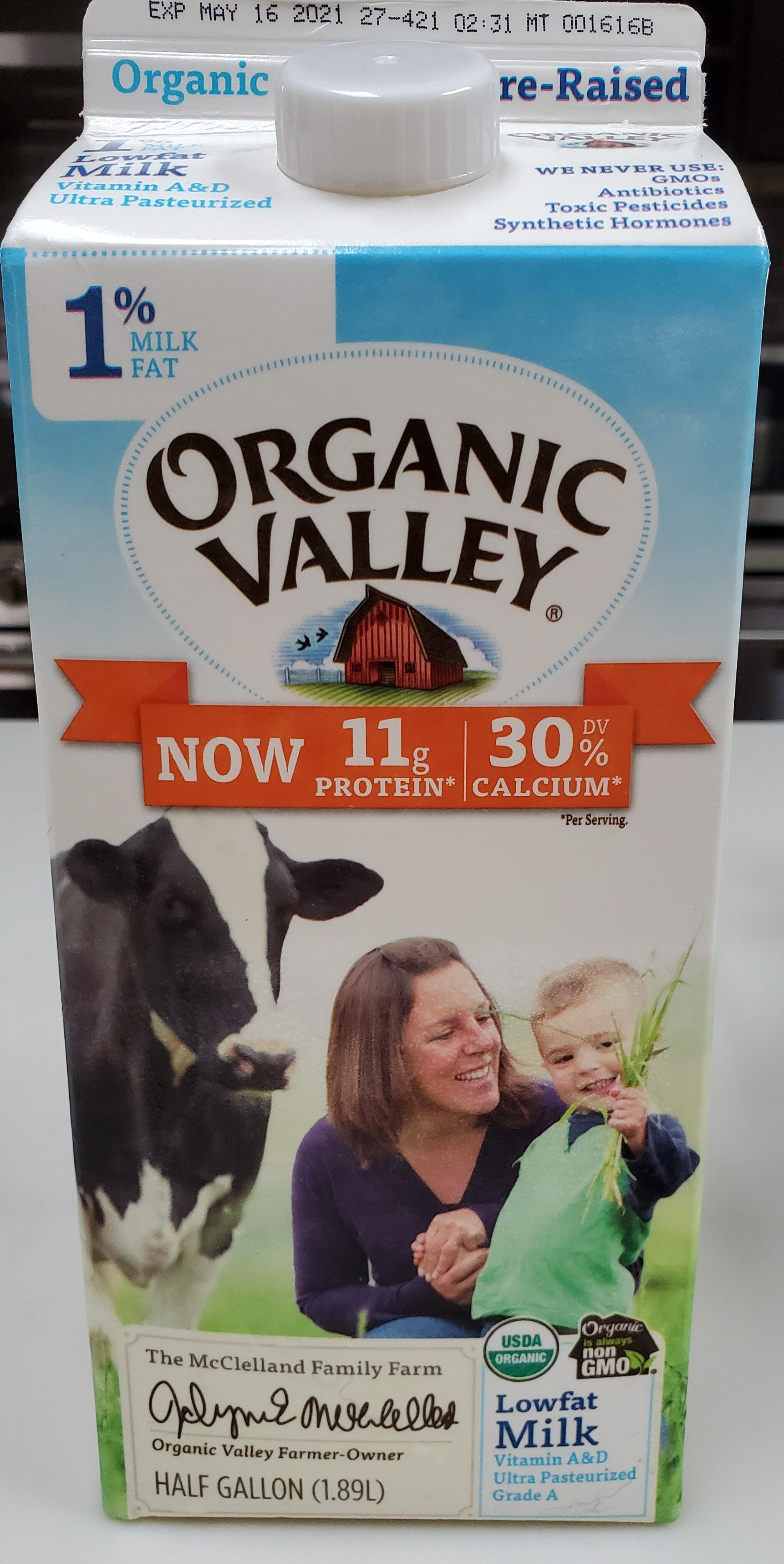 Organic Valley 1% Lowfat Milk - Producto - en