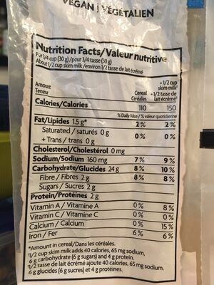 Crispy Rice - Tableau nutritionnel - en