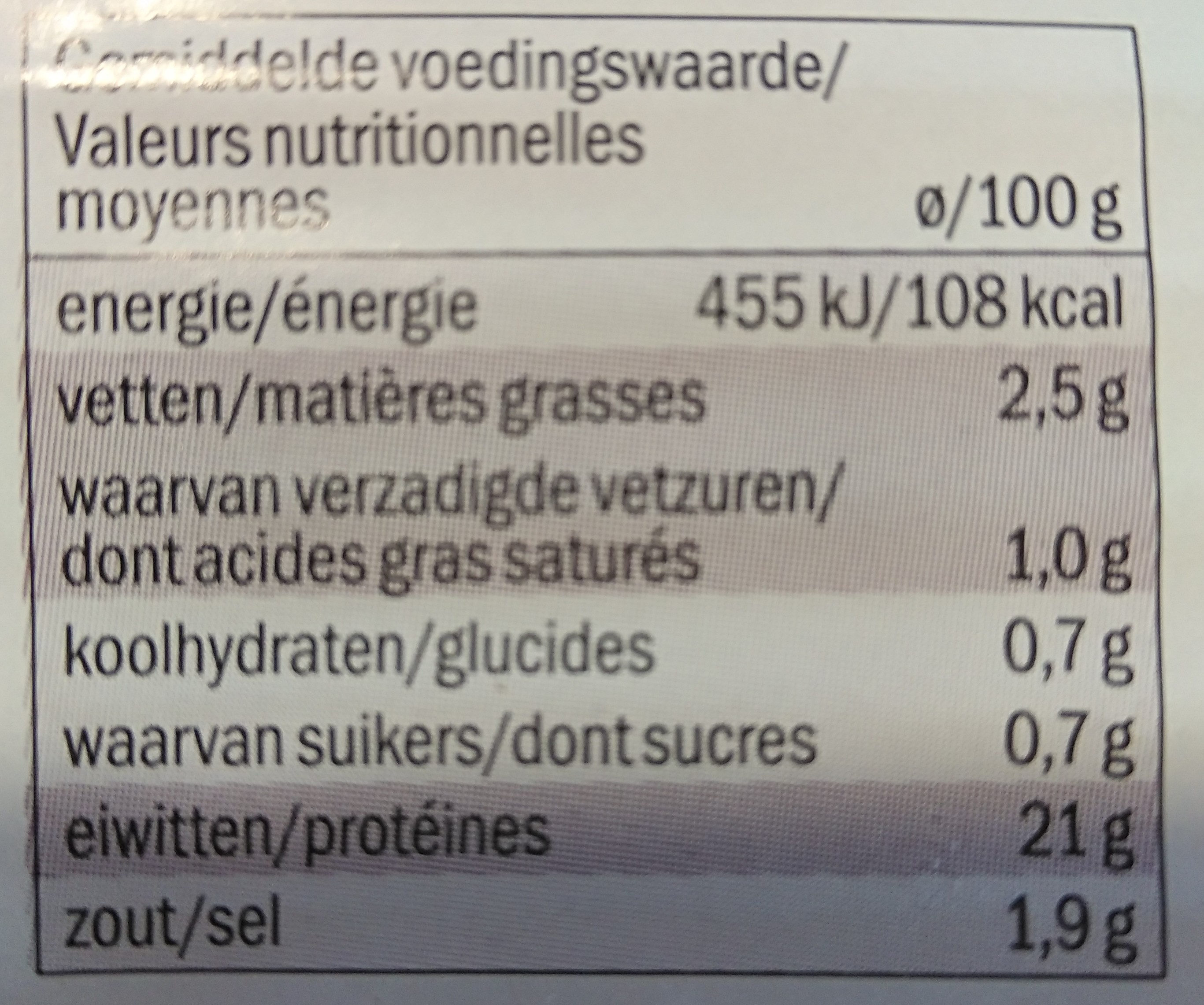 Jambon Magistral - Nutrition facts - fr