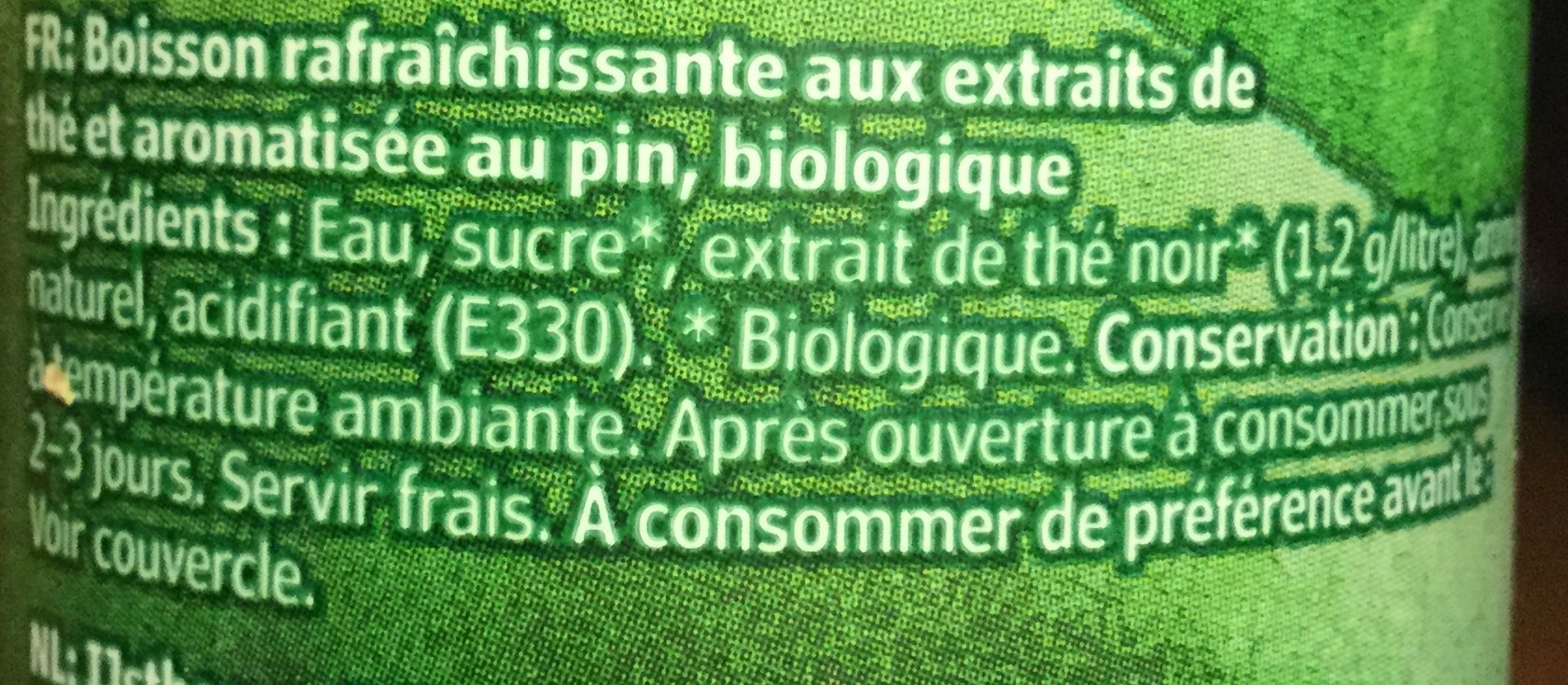 Ekologiskt Iste talllsmak - Ingredienti - fr