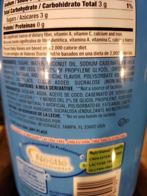 Nestle Coffee Mate French Vanilla concentrated creamer - Ingredients