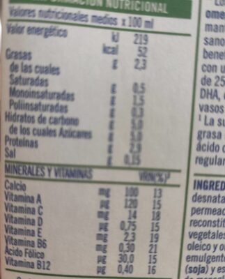 Puleva omega 3 - حقائق غذائية - es