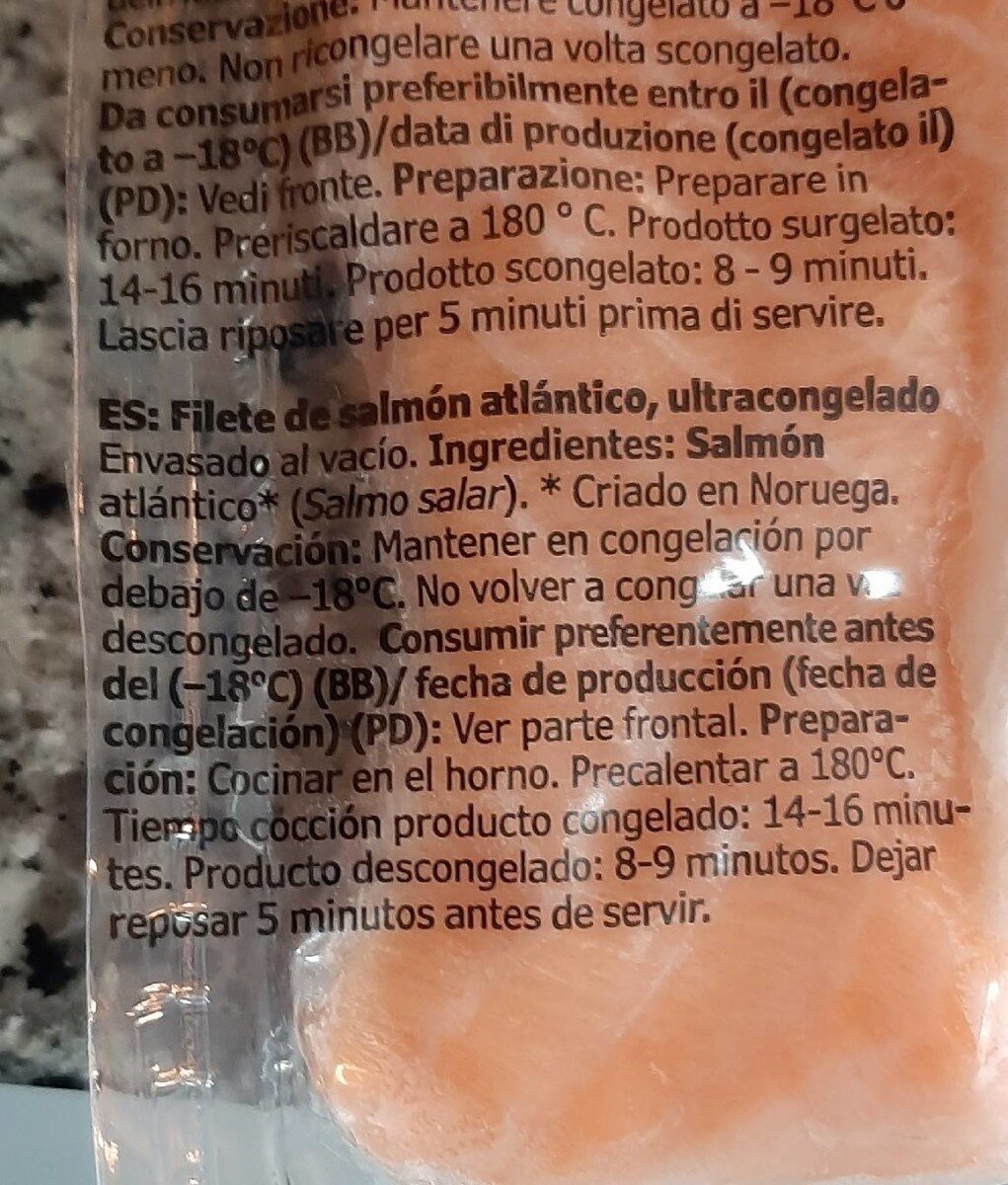 salmon fillets - Nährwertangaben