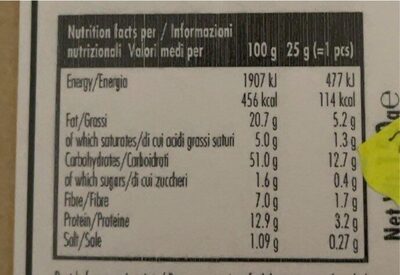 Cracker con semi di girasole - Nutrition facts - fr