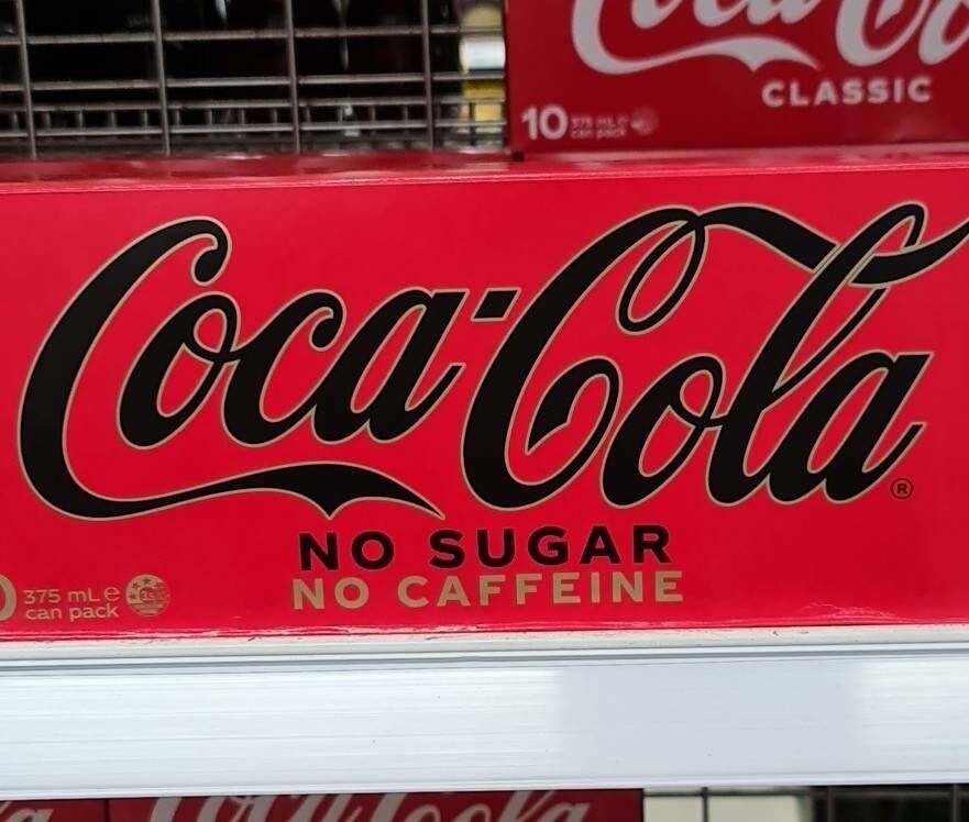 CocaCola no sugar no caffeine - Product