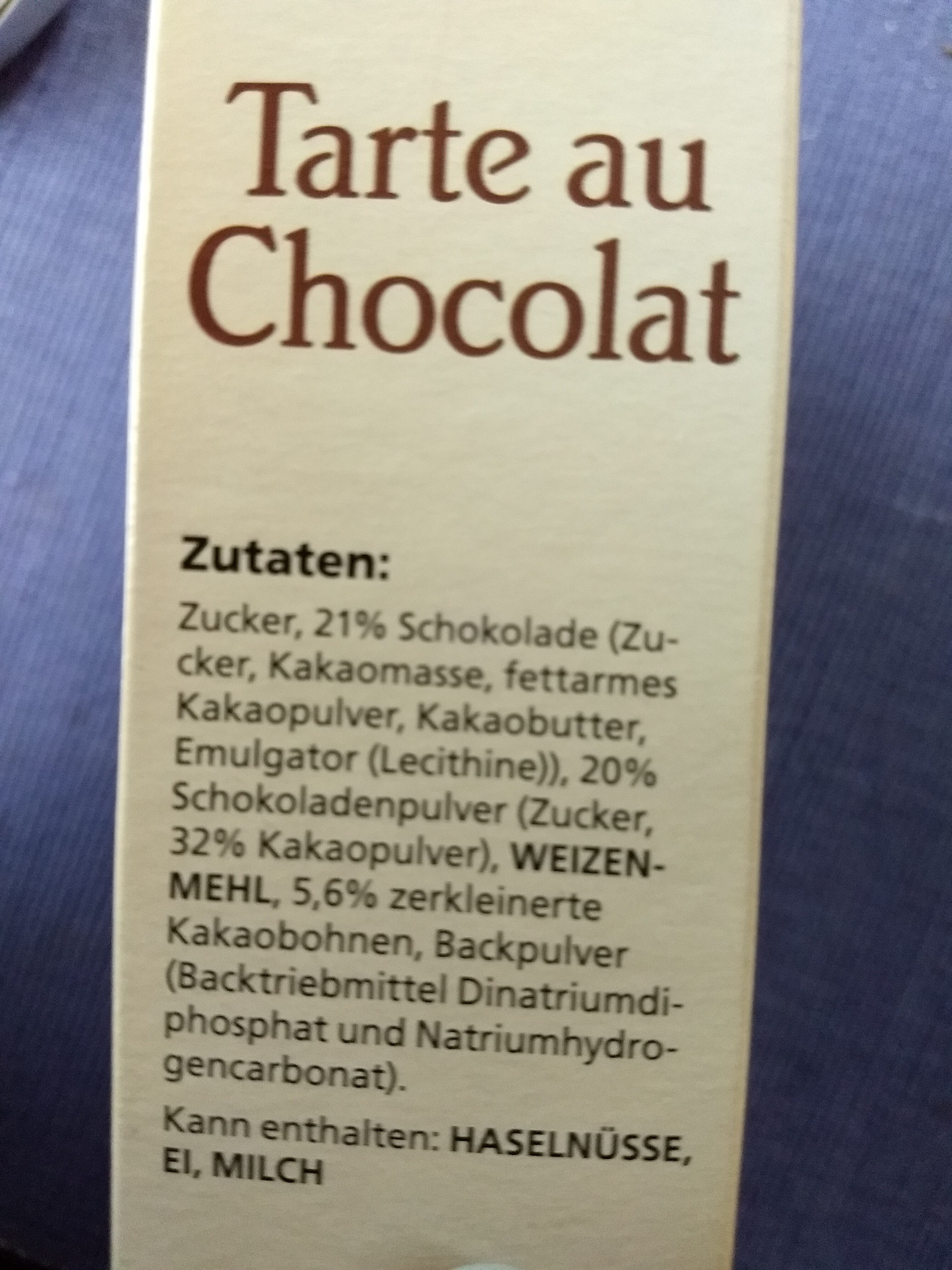 Tarte au Chocolat - Ingredients - de