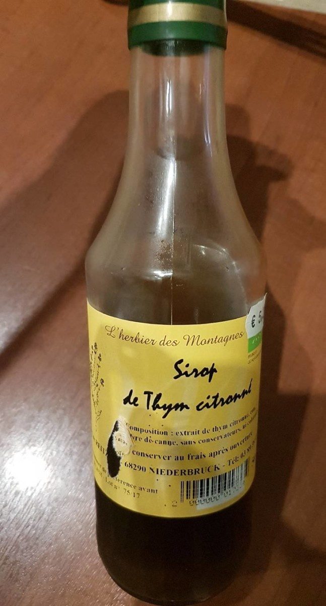 Sirop thym citronné - Produit