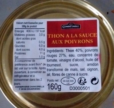 Thon à la Sauce aux Poivrons - Produit