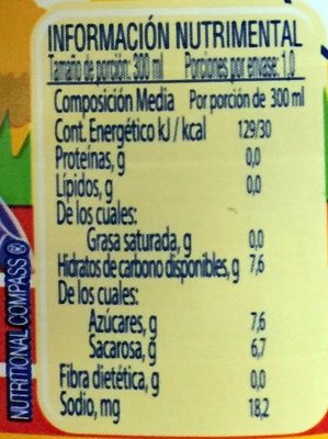Nestle Agüitas Mango - Voedingswaarden - es