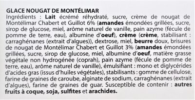 Glace NOUGAT de Montélimar Chabert & Guillot - Ingredients - fr