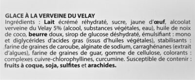 Glace à la VERVEINE DU VELAY - Ingredientes - fr