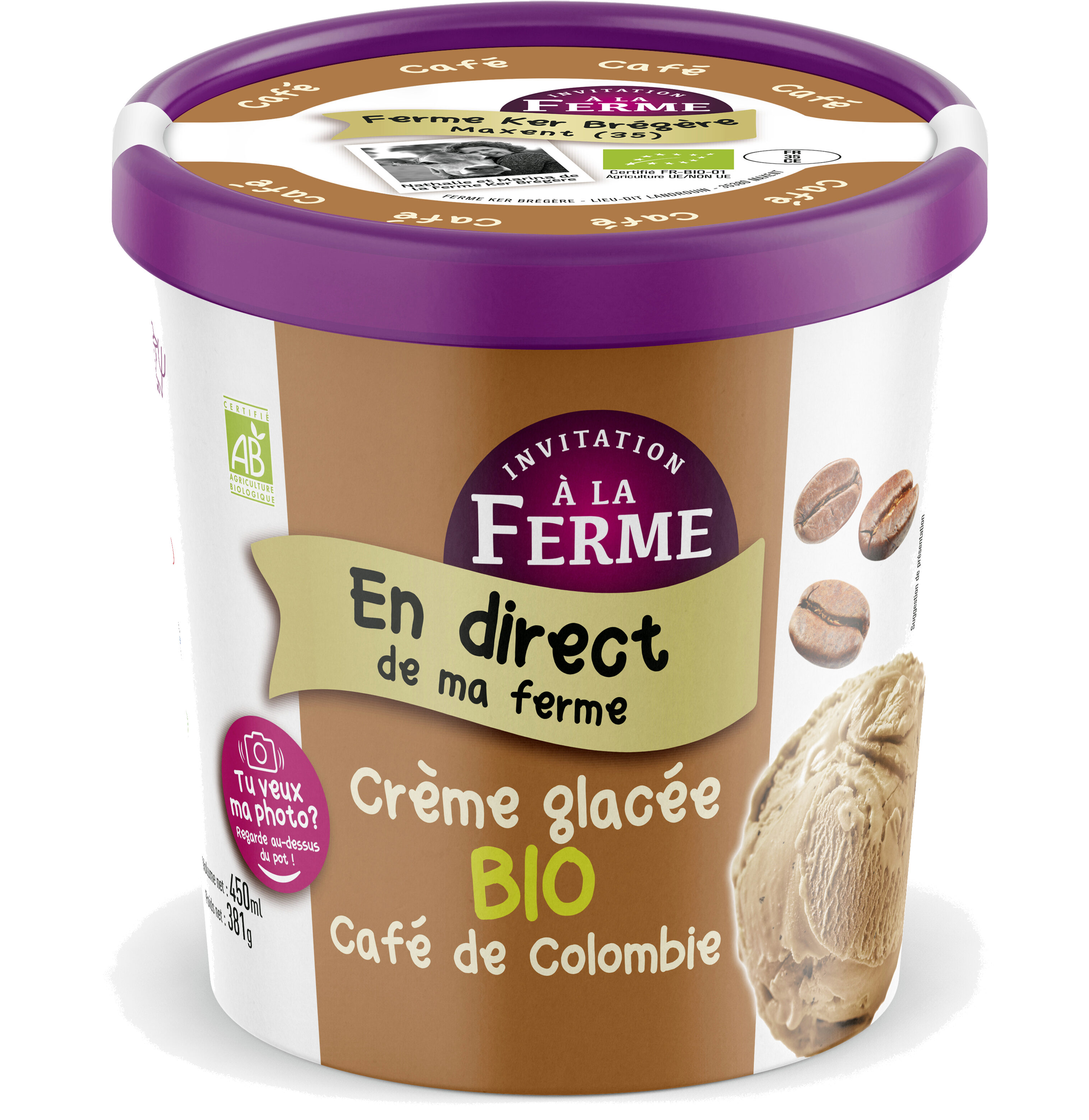 Crème glacée bio au Café de Colombie - Product - fr