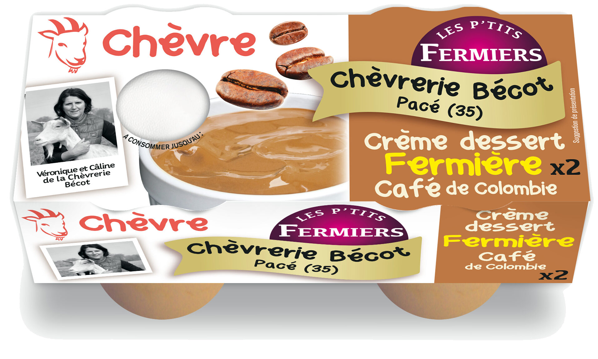 Crème dessert chèvre fermière Café - Product - fr