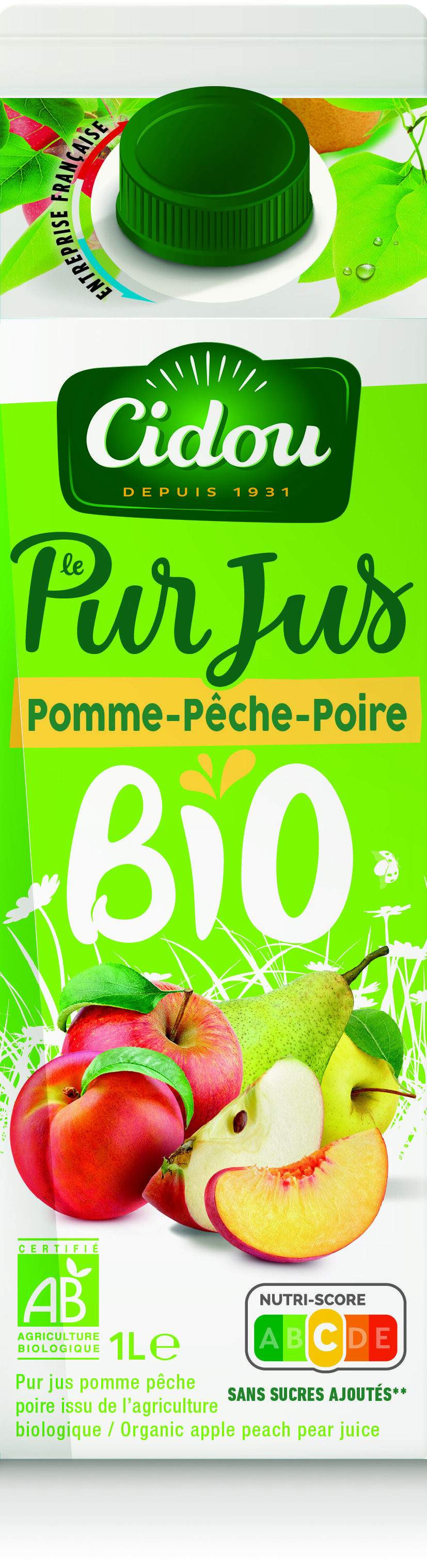 Pur jus Bio Pomme Pêche Poire - Produit