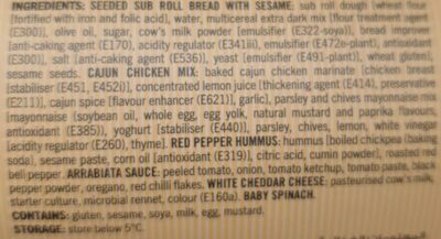 Cajun Chicken Sandwich - Ingrediënten - en