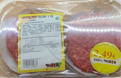 Burguer meat vacuno 4 Ud - Producto